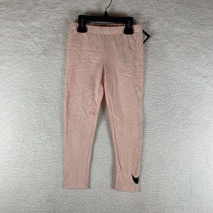 Nike Pants Girls 6 (Medium) Pink Cotton Stretch Elastic Waist Pull On‎ 6696